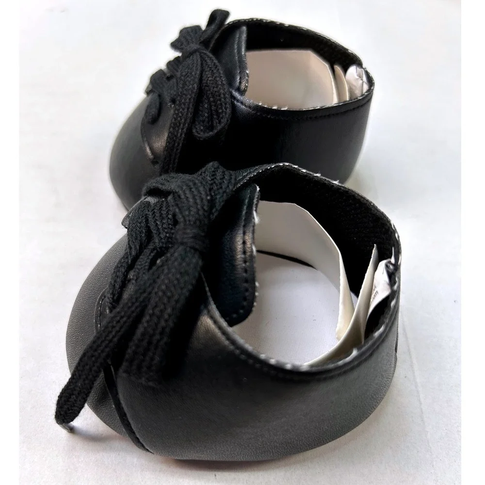 Teddy Mountain Black Lace Dress Shoes for 16 inch Plush Stuffed Animals 4109
